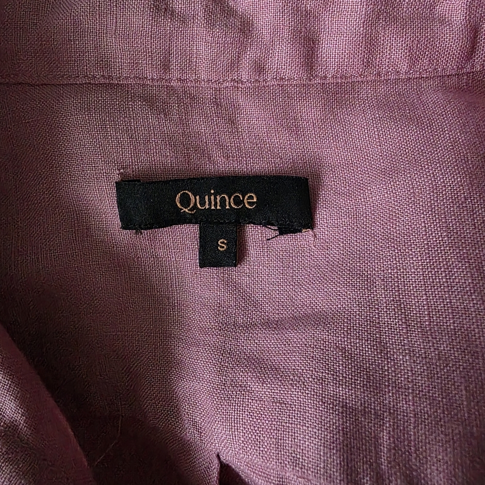 Quince 100% European Linen Mauve Pink Shirt S NWOT - Picture 6 of 7